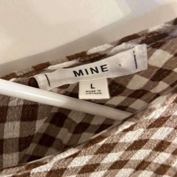 Brown/White peplum short sleeve from Versona - size large - Picture 3 of 3